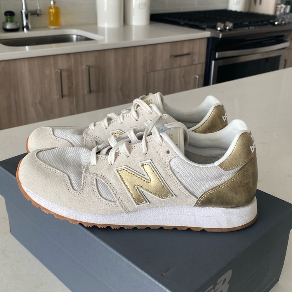 JCREW gold and ivory New Balance